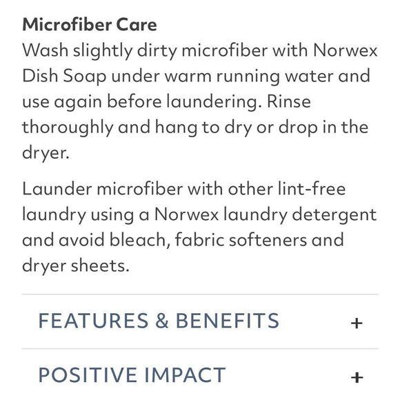 Norwex Napkins Set of 4 Graphite with dark trim NWOT - Picture 7 of 9